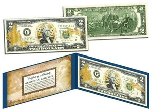 U.S. AIR FORCE LICENSED GOLD HOLOGRAM BILL! W/H PROTECTIVE FOLIO & COA - Picture 1 of 1
