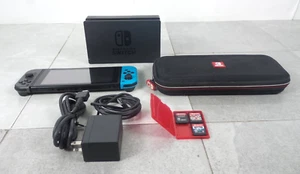 Consola portátil Nintendo Switch HAC-001 CON 3 JUEGOS, BASE, FUNDA - Imagen 1 de 21