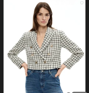 NWOT Witchery Yarn-Dye Boucle Double Breasted Blazer Size 12 RRp $329.95 - Picture 1 of 10