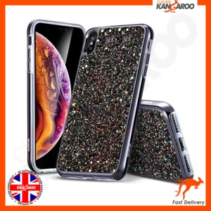 ESR iPhone XS Max 6,5" Paillettes Glitter Texture Protettive Cover Moda - Foto 1 di 8