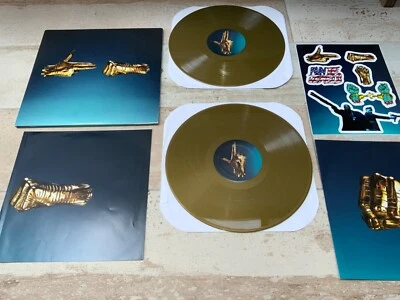 RTJ3 Gold Run The Jewels 3 ~ 2016 LIMITED EDITION GOLD Vinyl LP Records+stickers - Image 1 of 4