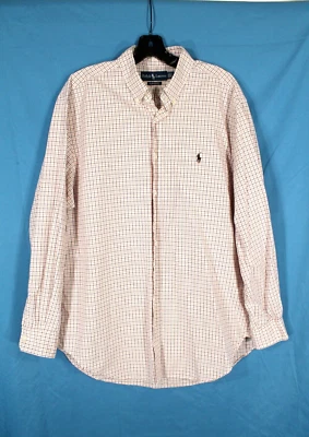 Camisa de Vestir RALPH LAUREN POLO Marrón/Naranja Cuadros Abotonados CLÁSICO FIT TALLA 16.5 Foto 1 de 4