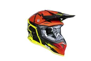 CASCO CROSS ENDURO INTEGRALE JUST1 J39 POSEIDON FLUO YELLOW RED BLACK TAGLIA s - Foto 1 di 5