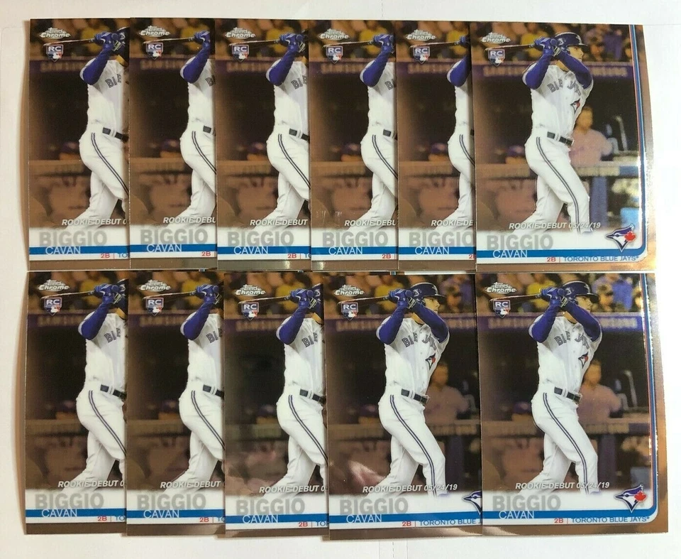 LOT OF 11 - 2019 Topps Chrome Update CAVAN BIGGIO Rookie Debut RC #64 Blue Jays  - Image 1 of 1