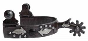 Espuela de pluma negra Professional's Choice - Espuelas de equitación occidentales para hombre - Imagen 1 de 1