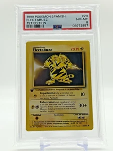 1999 1st edition ELECTABUZZ 1st Edition #20/102 Spanish PSA 8 NM-MT ๐ฅ๐ฅ - Picture 1 of 2