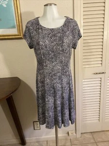 Connected Appeal Womens Cap Sleeve Sheath Dress Scoop Neck Black Stretch Size 8P - Picture 1 of 7