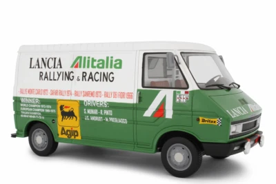 FIAT 242 ASSISTENZA LANCIA ALITALIA CORSE RALLYE 1974 LAUDORACING LM107A1 1/18 - Immagine 1 di 4