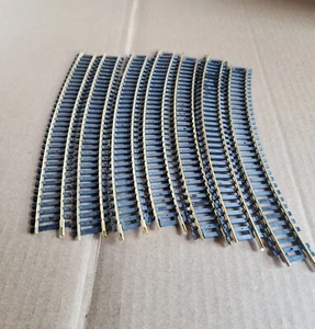 Lot Of 7 ATLAS  HO Scale 18" Radius Snap Track Brass Rails Model Railroad Layout - Picture 1 of 12