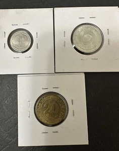 UNC-Algeria: 20 Centimes 1972 1 Year Type ,5 Centimes 1970 and 1 Centime 1964 - Picture 1 of 6