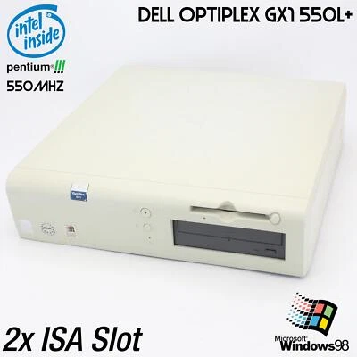 2X ISA SLOT Computer Dell OptiPlex GX1 550L+ PC RS-232 Parallel Pentium III - Image 1 of 4