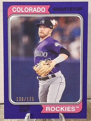 2020 Topps Archives 1974 Topps Trevor Story #124 Purple /175 - Image 1 of 2