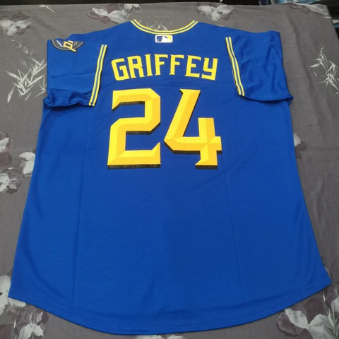 Seattle Mariners #24 Ken Griffey Jr. City Connect Royal Cool Base Jersey Cover