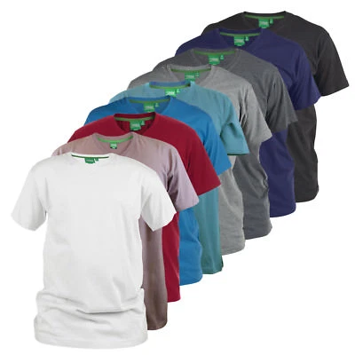 D555 Kingsize Mens Cotton V Neck T-Shirt 9 Colours 2XL-8XL (SIGNATURE-KS)