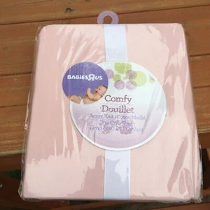 BABIES R US Comfy Douillet Jersey Knit PINK 100% COTTON CRIB SHEET NEW - Picture 1 of 4