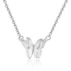 Magisch süße flatternde Schmetterling minimalistische Sterlingsilber-Halskette
