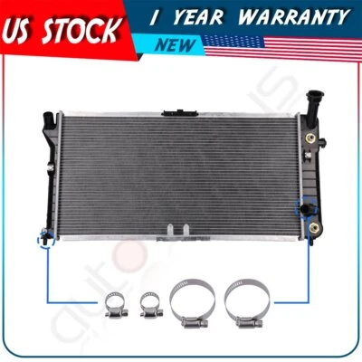 For 1994-1996 Buick Regal Pontiac Grand Prix Radiator W/ 4 pcs Hose Clamps 1518 - Image 1 of 4