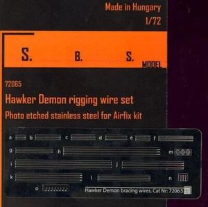 SBS Models 1/72 HAWKER DEMON RIGGING WIRE Photo Etch Set for Airfix Kit - Picture 1 of 7