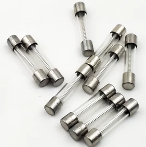 Lot of 10 Bussmann MDL4 250 Volt 4 Amp Slow Blow 1/4" x 1-1/4" Glass Fuses - Picture 1 of 8