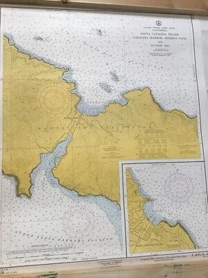 C&GS Chart Santa Catalina Island 1964. Map  24” X 29” - Image 1 of 4