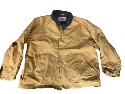 Dri Duck Detroit Mens Jacket Light Brown Full Zip Canvas Collared Lined XXL - Image 1 of 4