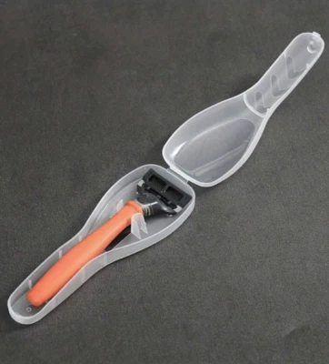 Estuche de viaje portátil para afeitar de 1 pieza - Caja con soporte para afeitar de camping - NUEVO Foto 1 de 4