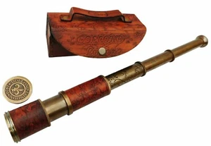 Telescopio nautico ottone Dollond telescopio marittimo spyglass telescopi antichi - Foto 1 di 3
