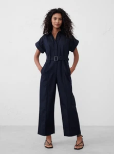 Mono Banana Repubic Mezcla de Lino con Cinturón Azul Marino Talla Mediana #705878 RT$150 - Imagen 1 de 10