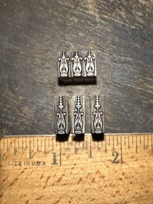 Print Blocks “ 7 Ornamental Borders “ Beautiful Design! Lead Blocks - Image 1 of 4