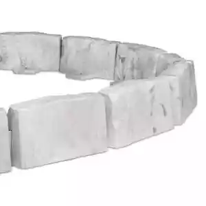 Decorative Faux Stone 90 ft. x 2.7 in. Gray Plastic No-Dig Landscape Edging Kit - Picture 1 of 6