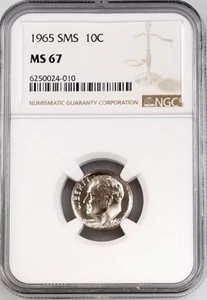 1965 SMS Roosevelt Dime certified MS 67 by NGC! - Picture 1 of 4