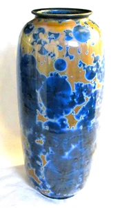 SIGNED 2005 RAY WEST SEQUOIA POTTERY 13 1/2" CRYSTALLINE STUDIO VASE - Bild 1 von 5