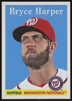 Bryce Harper #9 2016 Topps Throwback Thursday #TBT 1958 Design Nationals SP /730 - Image 1 of 3