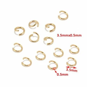 Stainless Steel Open Jump Rings Necklace Connector Ring Gold Jewelry Making 100s - Picture 1 of 23