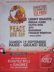 PUBLICITÉ RTL2 AVEC LENNY KRAVITZ - KEZIAH JONES - OLIVIA RUIZ - AYO - KASABIAN - Bild 1 von 1