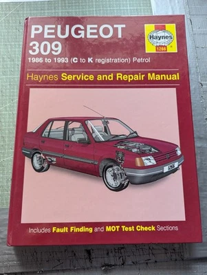 Peugeot 309 (Petrol) 1986-1993 Haynes Workshop Manual. - Image 1 of 4