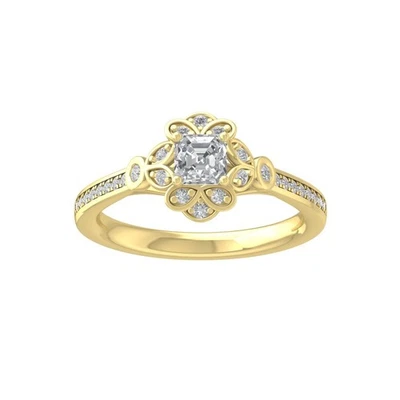 0.75Ct Natural Diamond Engagement Ring Size 7 for Women 14K Yellow Gold 3.86gm - Image 1 of 4