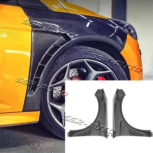 Real Carbon Fiber Vented Front Side Fender Fit for 2013-2018 Ford Focus ST RS - Picture 1 of 15