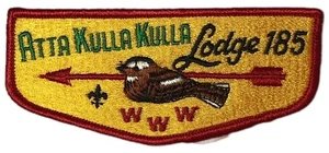 Atta Kulla Kulla Lodge 185 Blue Ridge Council SC Flap RED Bdr - Picture 1 of 2