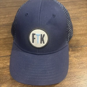 Taylormade FTK Golf Snapback Mesh Hat Navy Blue With Golf Tee Patch - Picture 1 of 2