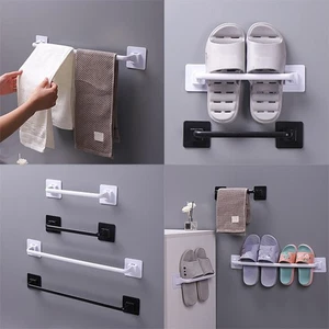 Barra de toalla autoadhesiva para baño de cocina barra de pared soporte para toallas de baño riel Ra ↑ - Imagen 1 de 24