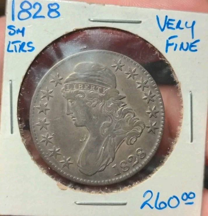 1828 Capped Bust Half Dollar Square Base 2, Small 8s, Small Letters - Image 1 of 2