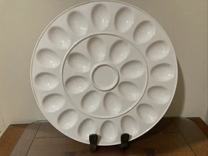 MIKASA White Porcelain 24 Section Deviled Egg Dish Platter - Picture 1 of 2