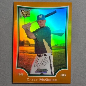 Casey McGehee 2009 Chrome Bowman Orange Refractor RC BDP41 SSP #d/25 Brewers - Picture 1 of 2