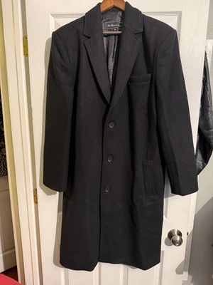 The Platinum Tailor Overcoat 40 Mens 70% Wool 5% Cashmere Covert - Image 1 of 4