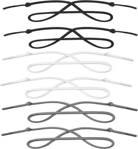2 Pairs Elastic Shoes Laces for Hey 18in, 3pack-black-white-lightgray - Picture 1 of 7