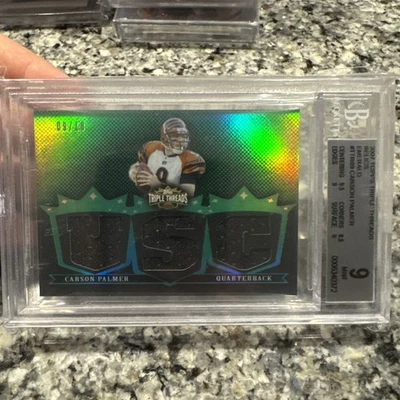 2007 Topps Triple Threads - Carson Palmer #2 Emerald 9/18 1/1 Bgs 9 - Image 1 of 2