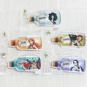 One Piece Acrylic Paper Weights Set of 5 Bottle Characters 5.1cm Used - Imagen 1 de 5