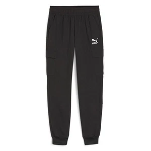 PUMA Classics Woven Cargo Pants Youth Boys Black Casual Athletic Bottoms 6259510 - Picture 1 of 2