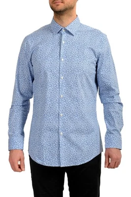 Hugo Boss Men's "Kenno" Slim Fit Floral Multi-Color Dress Shirt US 17.5 IT 44 - Image 1 of 4